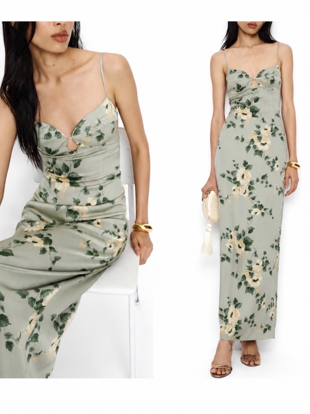 Reformation Sathia Satin Dress NEW NWT